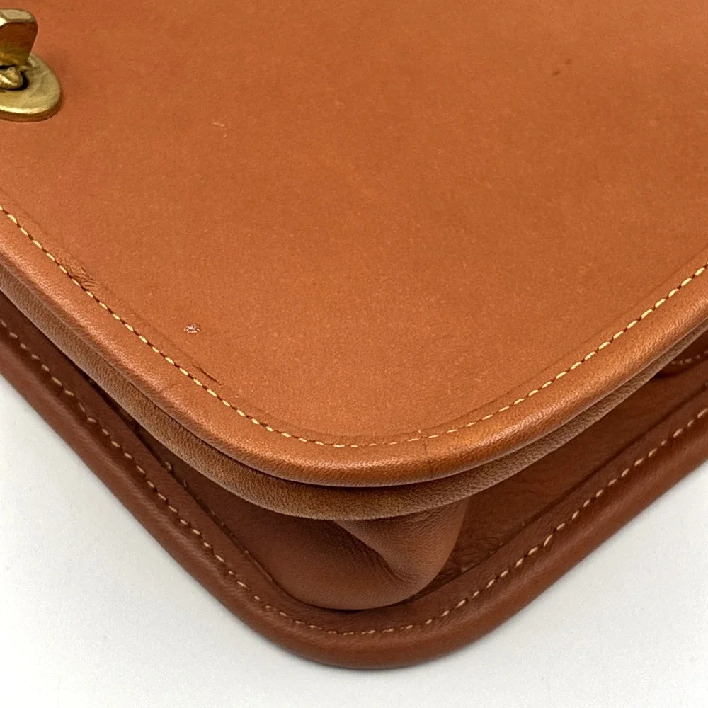 Vintage Coach 1116 Flap British Tan Leather Crossbody Purse Bag Classic
